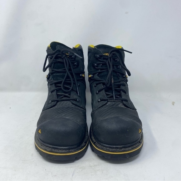 Keen Men’s 7 Black Tacoma Steel Toe Black Work Ankle Boots - Picture 3 of 7